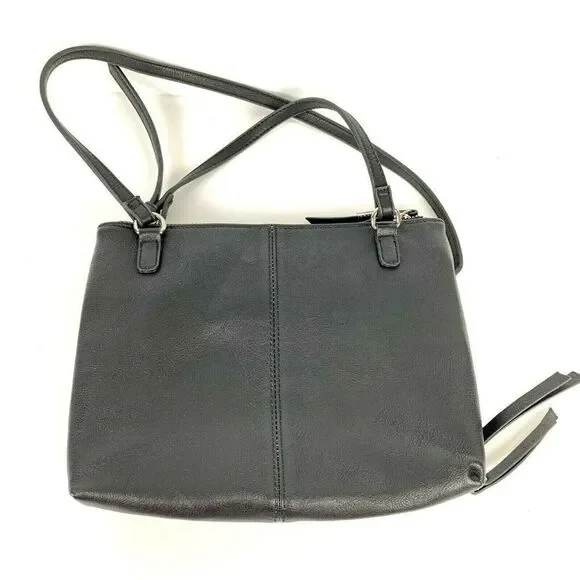Steven by Steve Madden Crossbody Bag Black Silver Mesh Detail Pockets - Picture 5 of 8